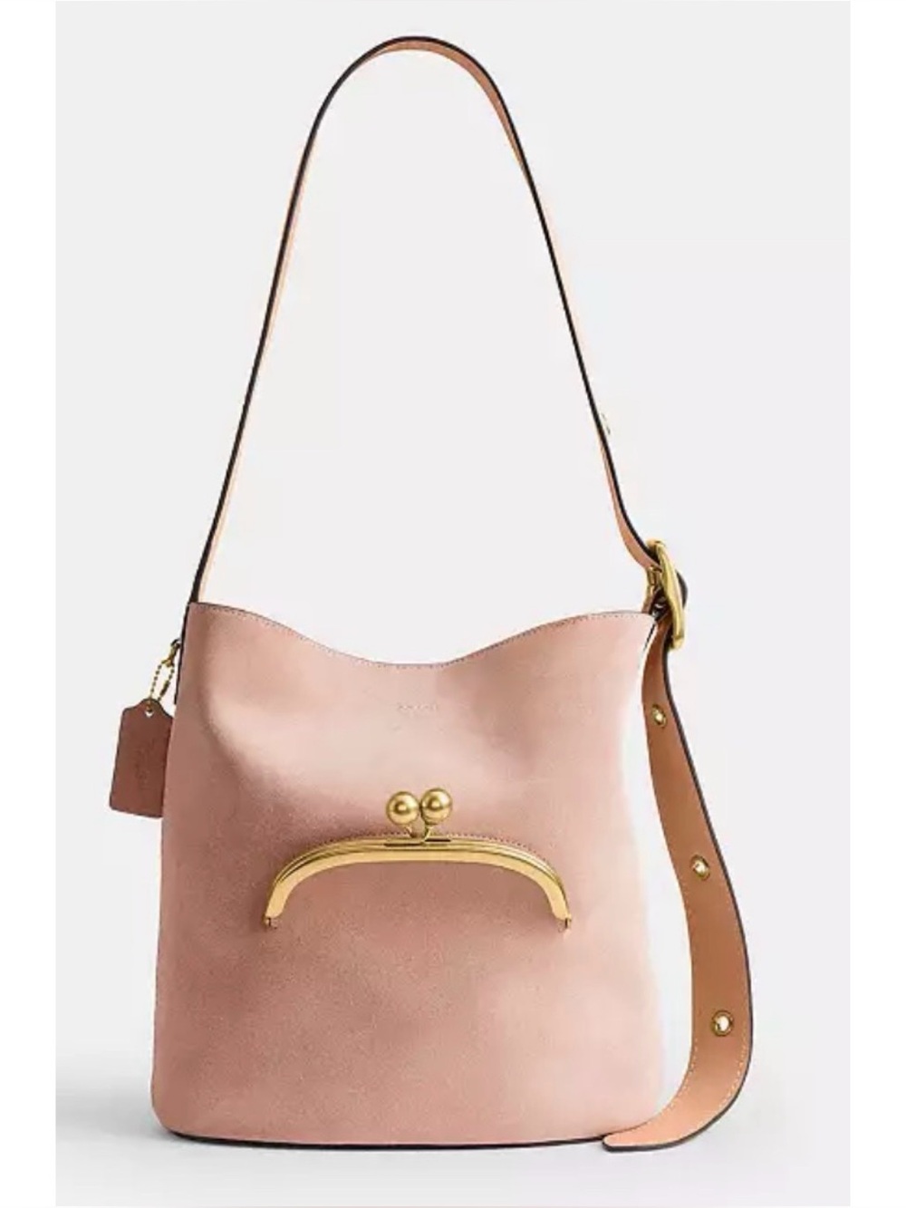 COACH Bleecker Bucket Bag With Kisslock, NUAGE - Picture 9 of 9